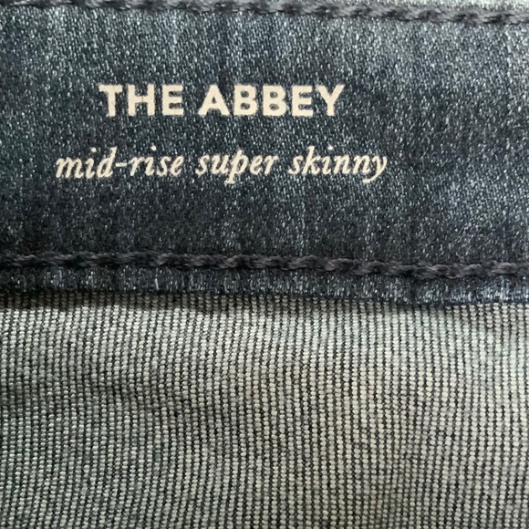 AG Adriano Goldschmidt The Abbey Mid Super Rise Skinny Jeans Dark Wash SZ 27 R - Picture 10 of 15